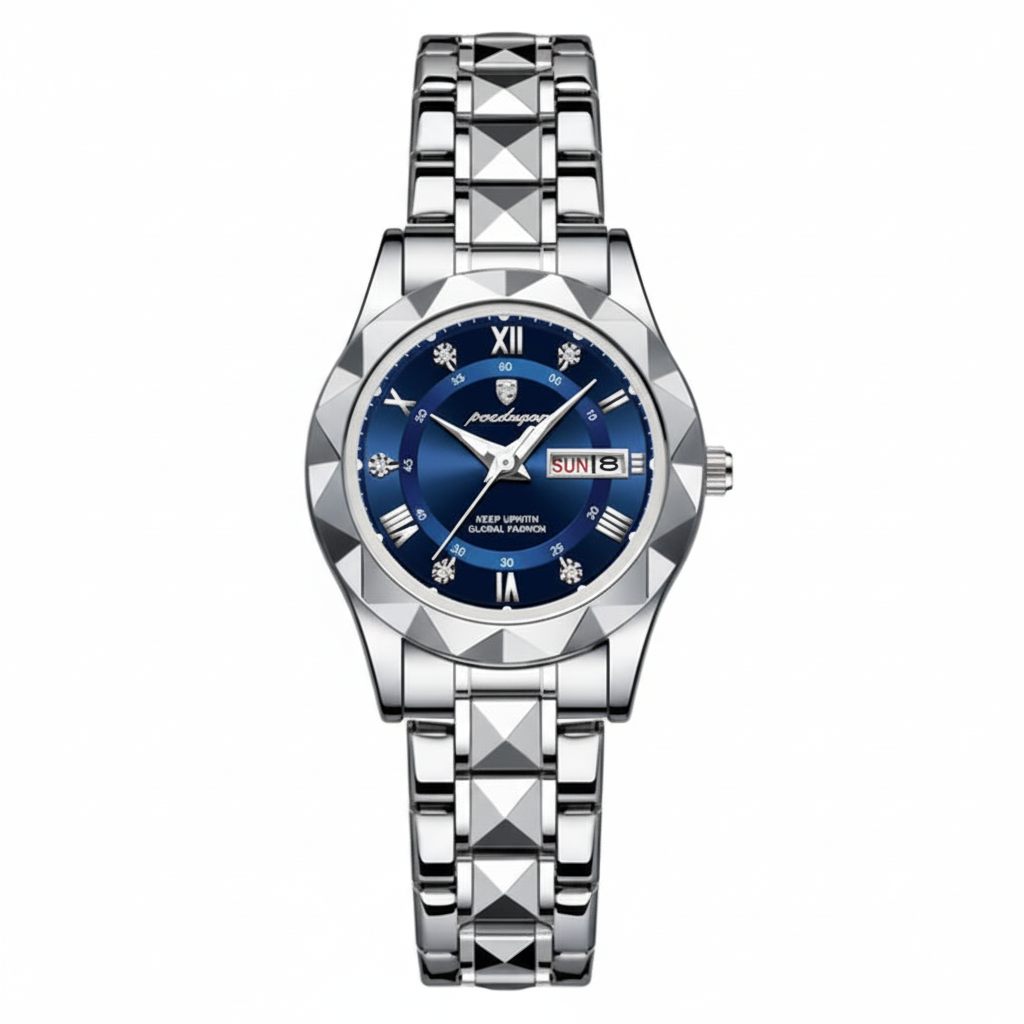 Blue dial luxury watch